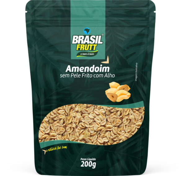 AMENDOIM S/PELE F.C/ALHO CX.C/25 UNID.    200GR