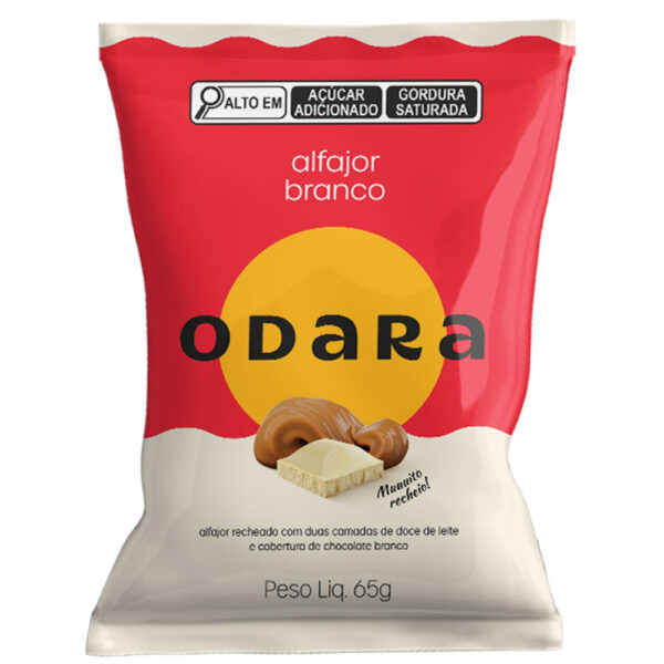 ALFAJOR ODARA BRANCO 65G DISPLAY 12 UN