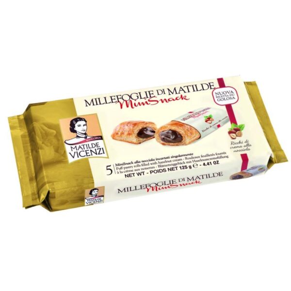 BISCOITO FOLHADO CREME DE AVELÃ MATILDE VICENZI 16X125G