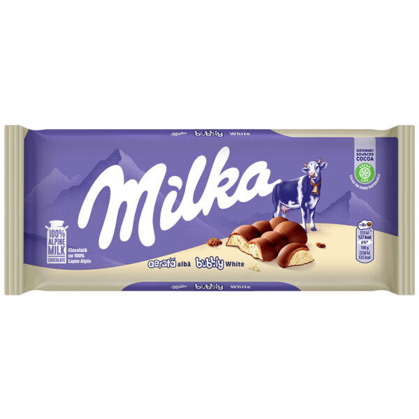 MILKA BUBBLY WHITE 95G DP C15 UN