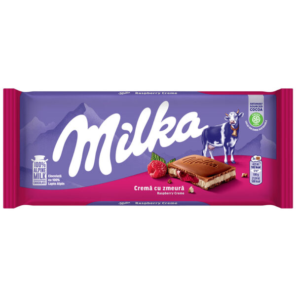 MILKA RASPBERRY 100G DP C22 UN