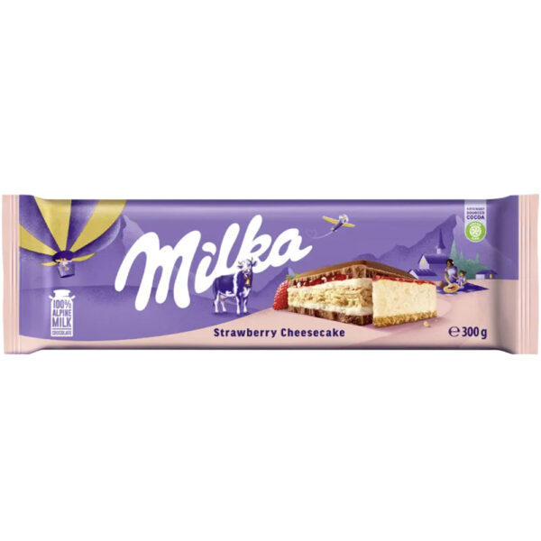 MILKA STRAWBERRY CHEESECAKE 300G DP C/12 UN