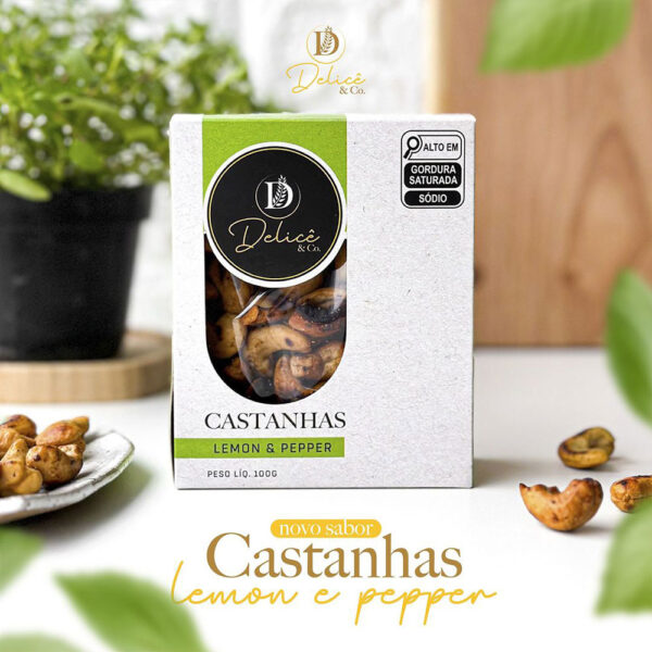 Nuts Castanhas Lemon & Pepper 100g Delice