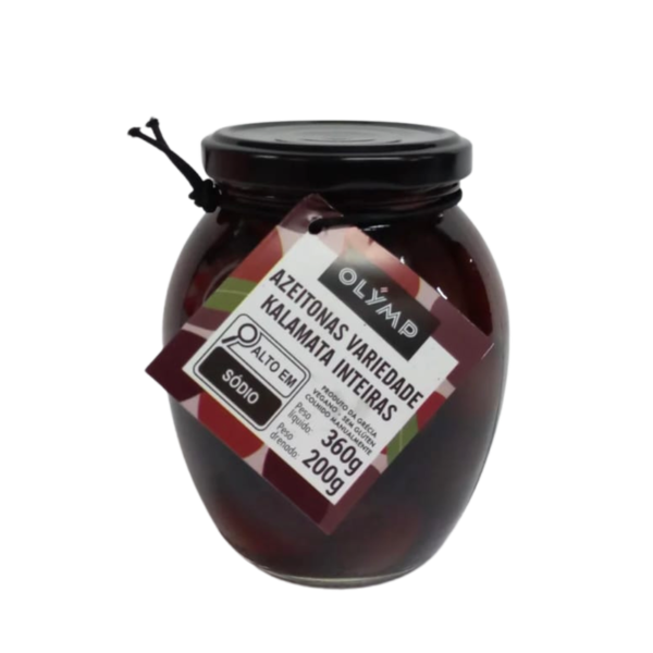 AZEITONAS KALAMATA  INTEIRAS 200G 6 UN