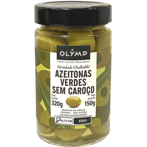 AZEITONAS VERDES SEM CAROÇO 150G 12 UN