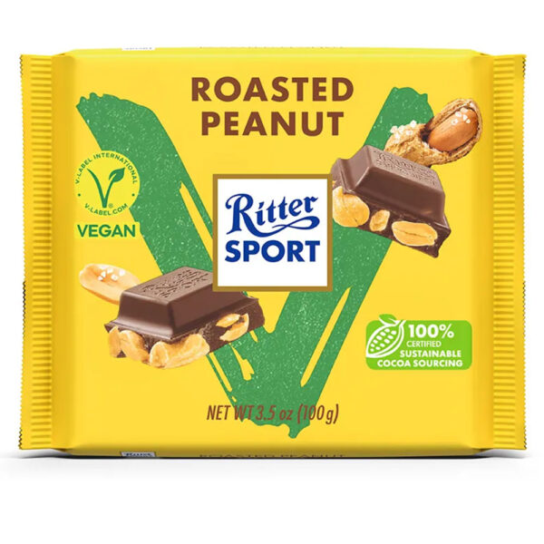 RITTER SPORT VEGAN ROASTED PEANUT 100G 11UN