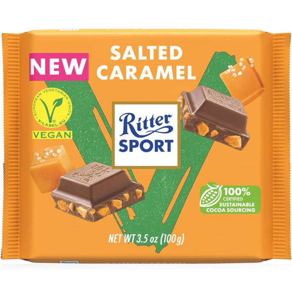 RITTER SPORT VEGAN SALTED CARAMEL 100G 11UN