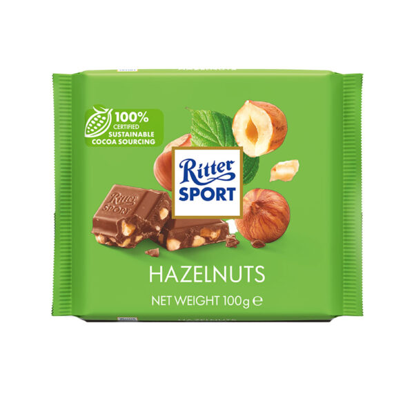 RITTER SPORT HAZELNUTS 100G 12UN