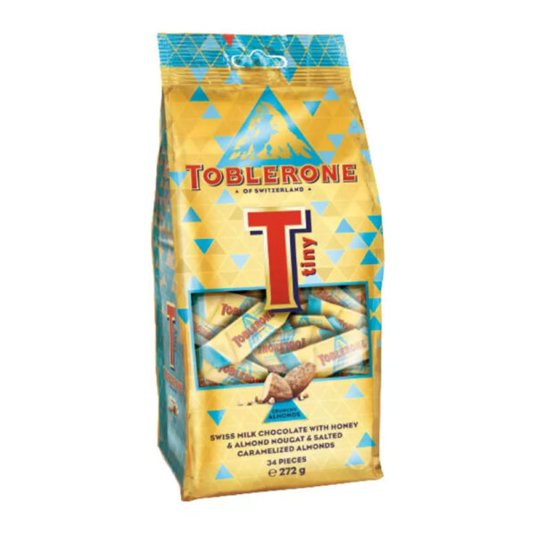 TOBLERONE TINY CRUNCHY ALMONDS 272G DP C/27UN