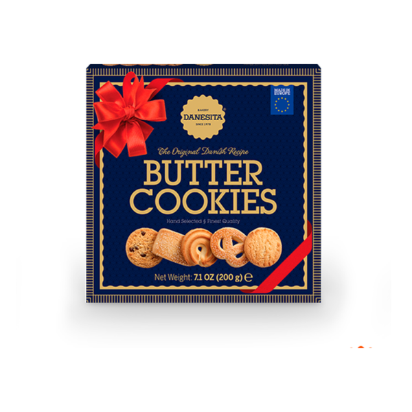 BISCOITO BUTTER COOKIES DAN CAKE 200G 10 UN