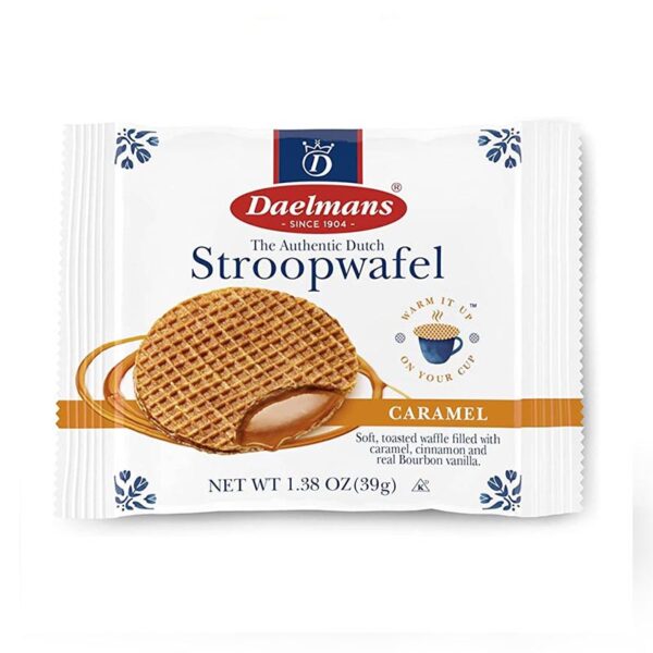 STROOPWAFEL TRADICIONAL COM CARAMELO 39G INDIVIDUAL 24 UN