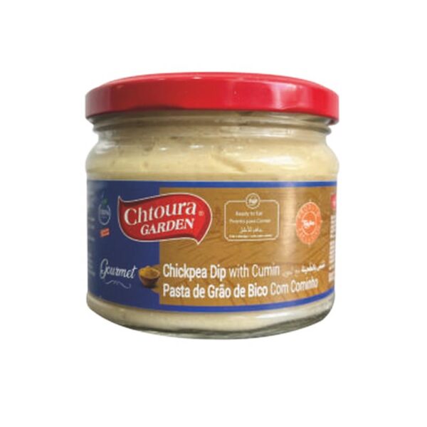 HOMMUS - PASTA DE GRÃO DE BICO COM COMINHO 310G - CHTOURA GARDEN