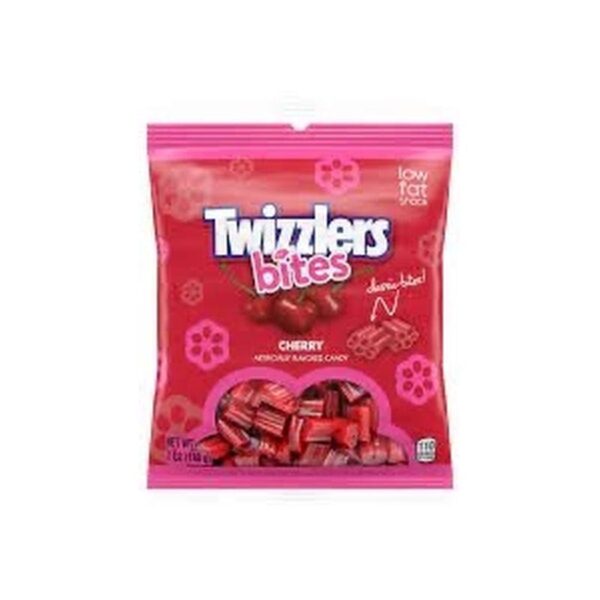 BALA TWIZZLERS MORDIDAS SABOR CEREJA 170 GR 12 UN