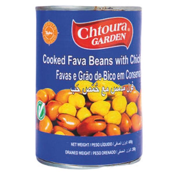 FAVA E GRÃO DE BICO EM CONSERVA 400G - CHTOURA GARDEN