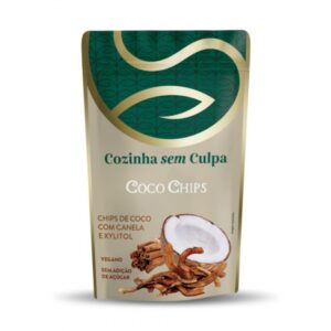 Chips de Coco com Canela e Xylitol Pacote 70g 6un