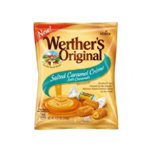 BALA DE CARAMELO WERTHERS MACIA DE CREME SALGADO 68g 12 UN