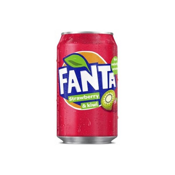 Fanta Strawberry & Kiwi - Morango e Kiwi 330ml 24 UN.